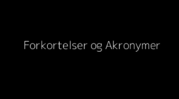 Forkortelser